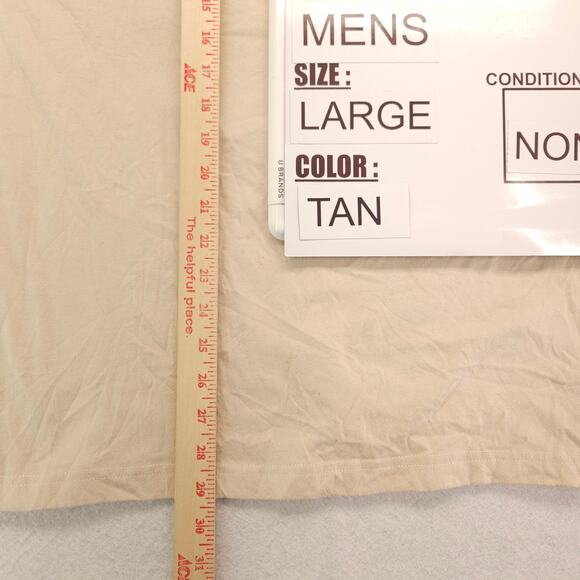 Jean Michel Basquiat Crew Neck Short Sleeve T-Shirt Mens Size Large L Tan - Picture 8 of 9